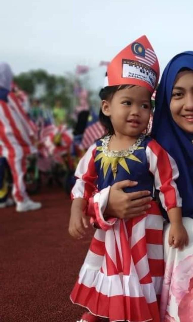 Baju bendera merdeka jalur gemilang, Babies u0026 Kids, Girlsu0027 Apparel 