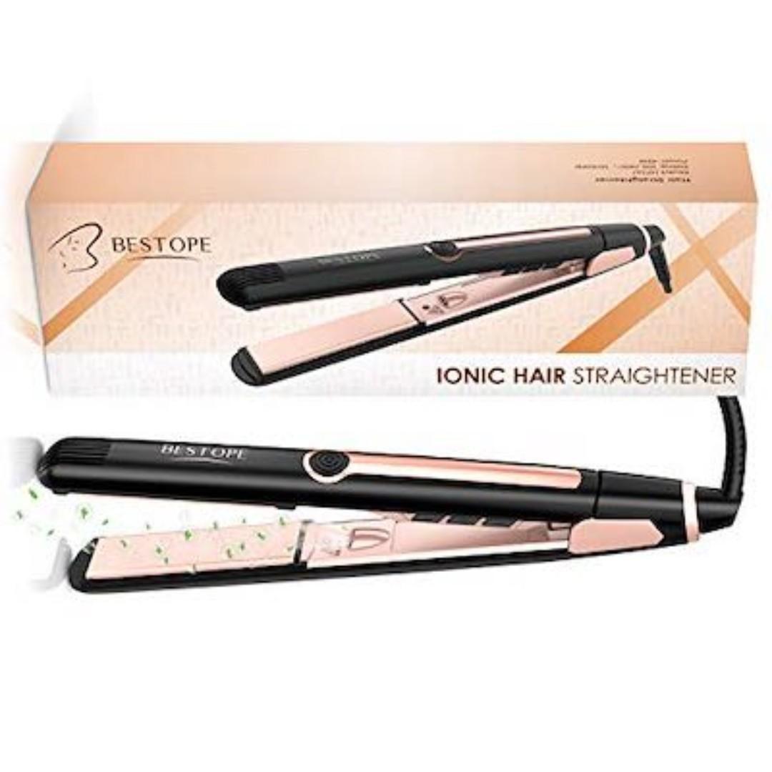BESTOPE Hair Straighteners Ionic Tourmaline Ceramic Straighteners Professional Flat Iron Hair Plate Straightening with Dual Voltage 230 High Heat LCD Display 1INCH 3075 Beauty Personal Care Hair on Ca...