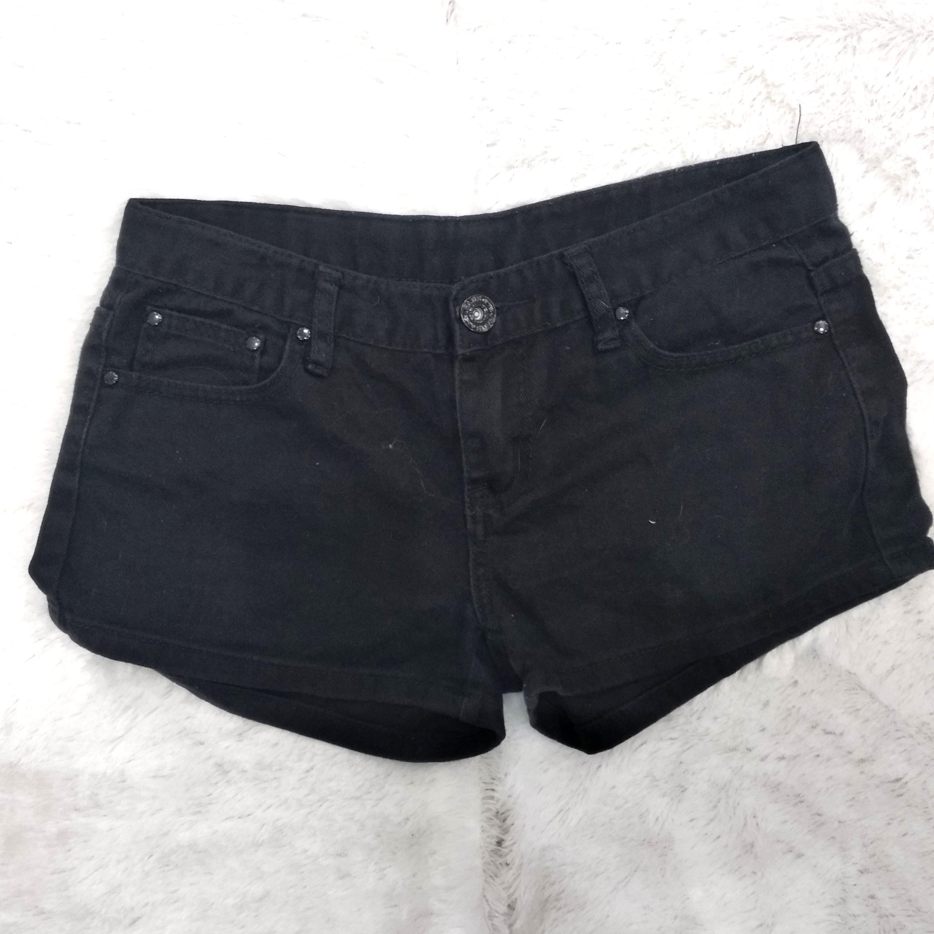 Black Hotpants Jeans Denim Celana 