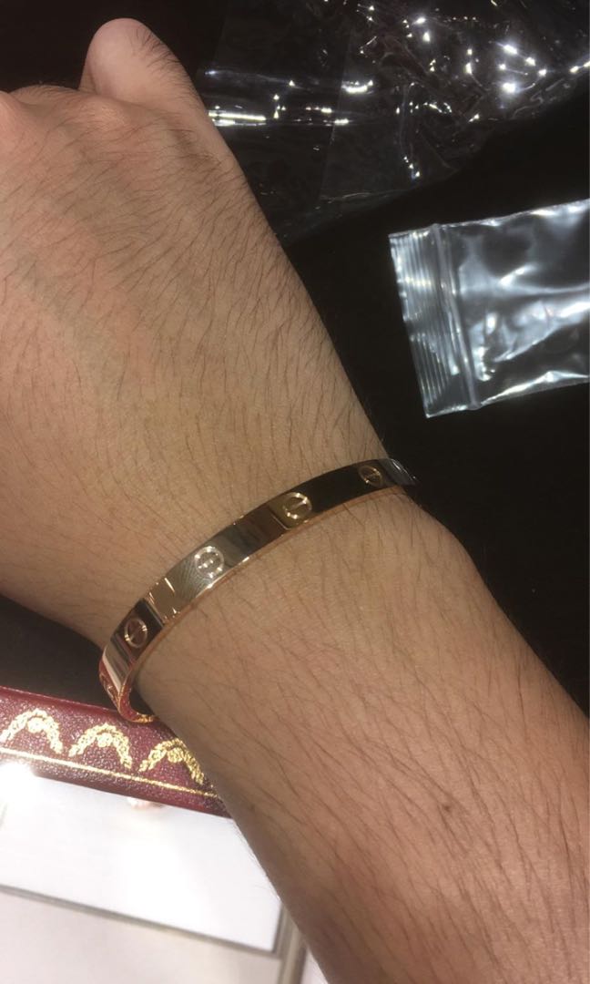 Cartier Love Bracelet Rose Gold Size 18 Luxury Accessories On Carousell