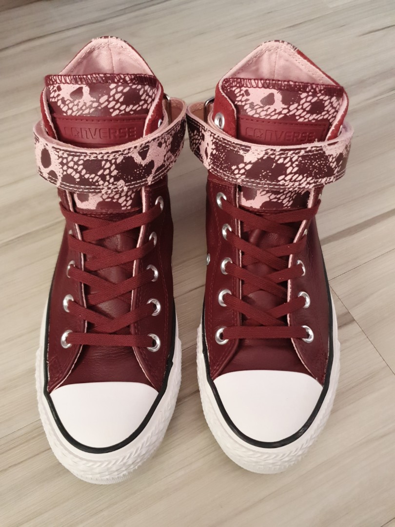 Converse maroon high cut hot sale