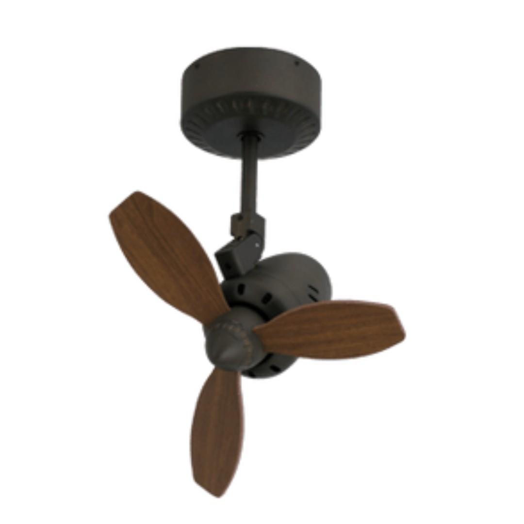 Installation Corner Ceiling Fan 18 Inch Wooden Blade