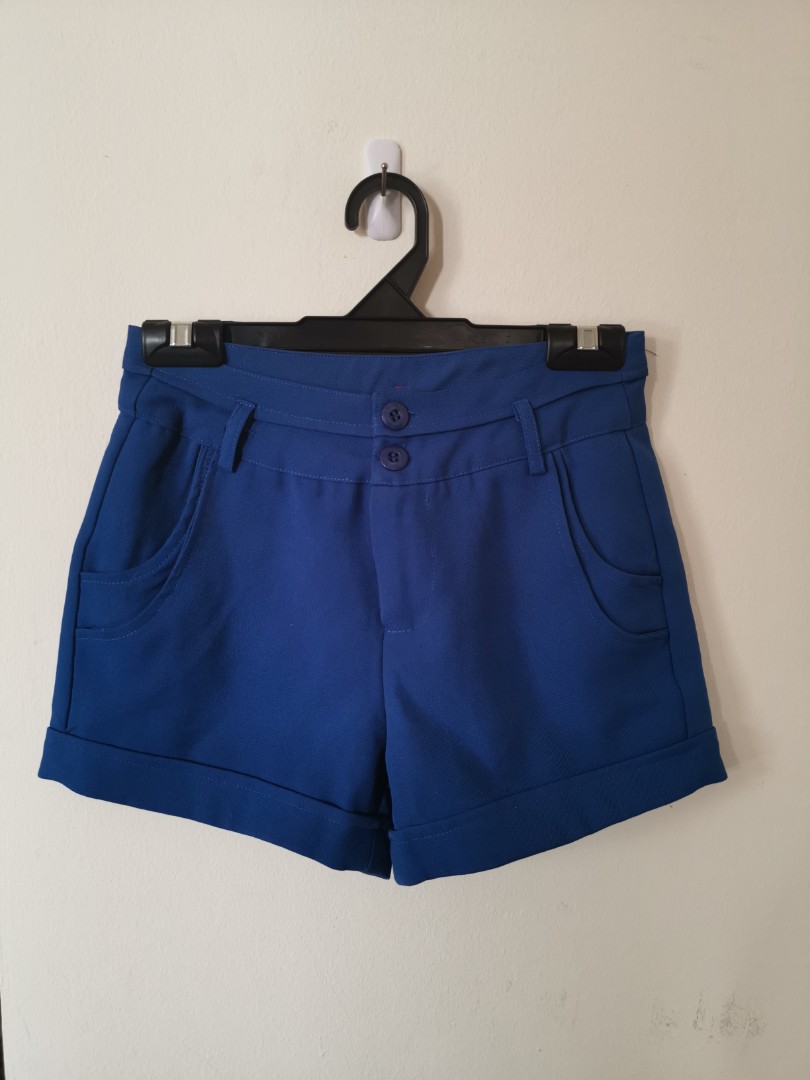 Electric Blue Shorts, Women's Fashion, Bottoms on Carousell