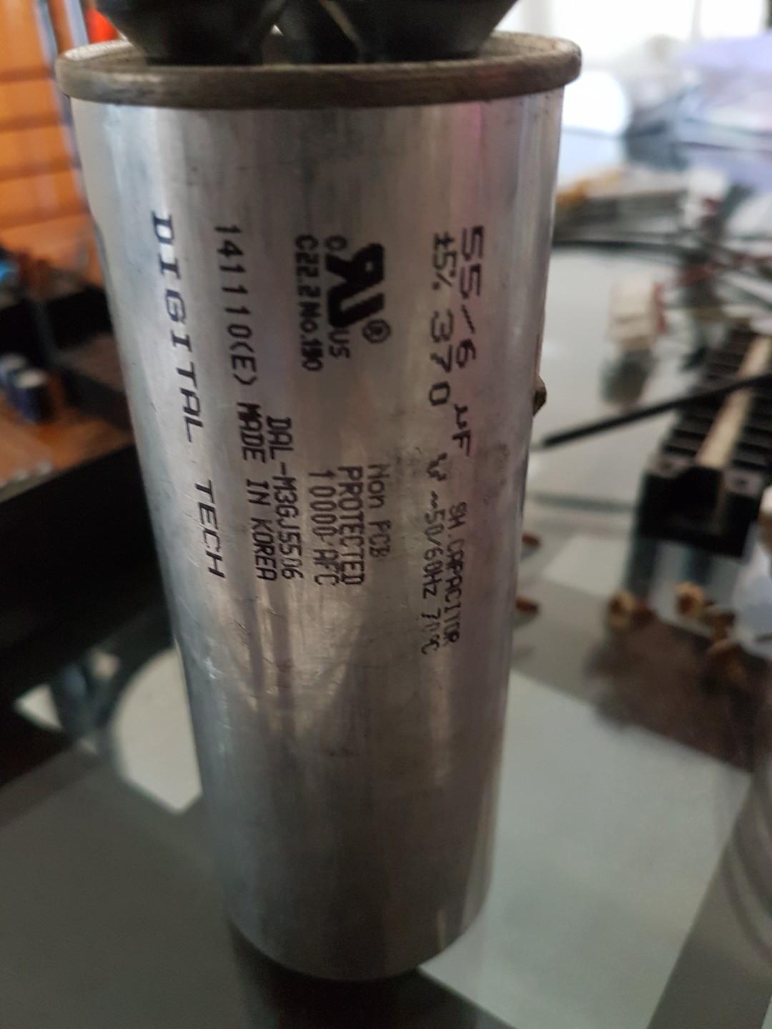 Fan and motor capacitor 55uf+6uf for OUTDOOR compressor SALE 15