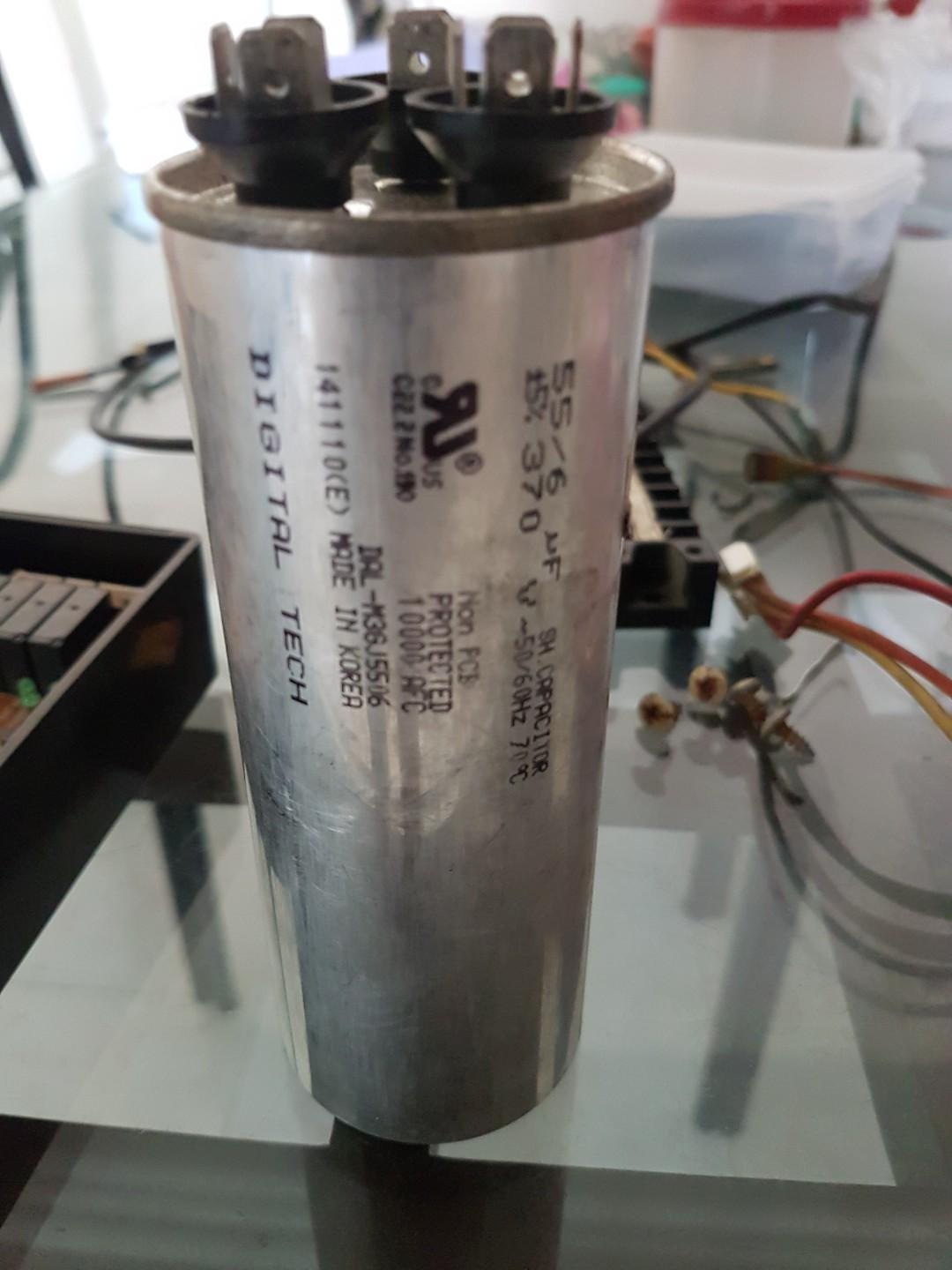 Fan and motor capacitor 55uf+6uf for OUTDOOR compressor SALE 15