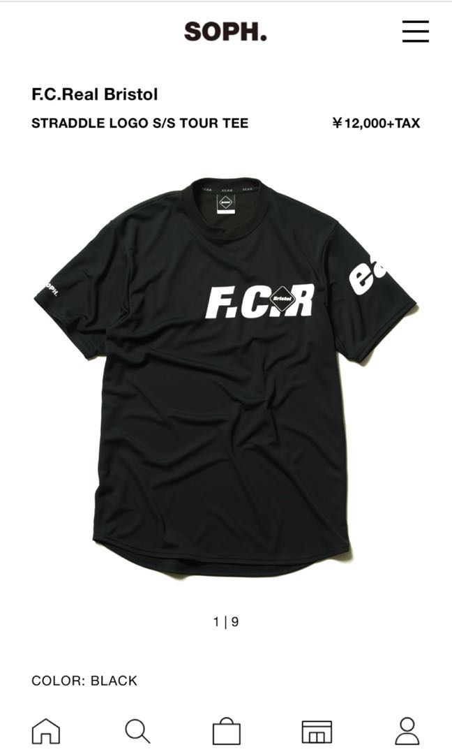 FCRB STRADDLE LOGO S/S TOUR TEE Bristol, 男裝, 上身及套裝, T