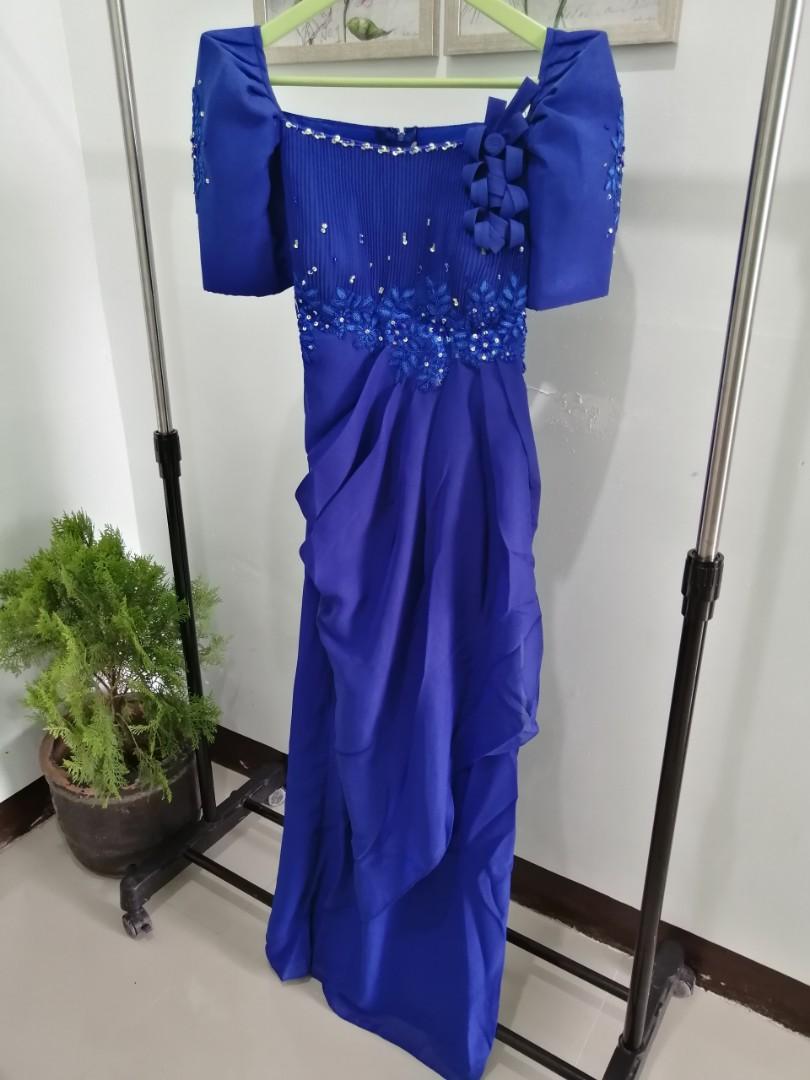 Royal blue filipiniana gown store