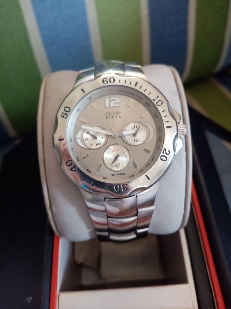 GUESS Mens Watch Waterpro Steel, Men's Fashion, Watches & Watches Carousell