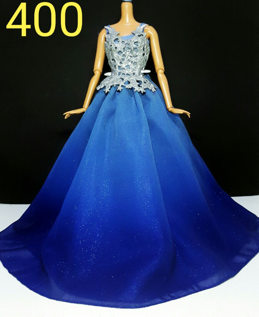 holiday barbie blue dress