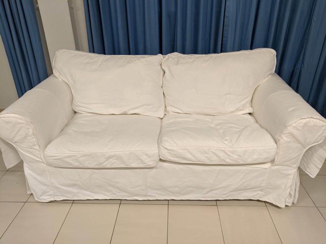 Ikea Ektorp 2 Seat Sofa White Furniture Sofas On Carousell