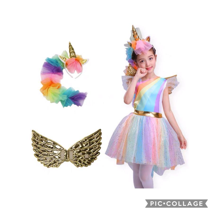 IN STOCK Girls kids unicorn costume my little pony costume rainbow