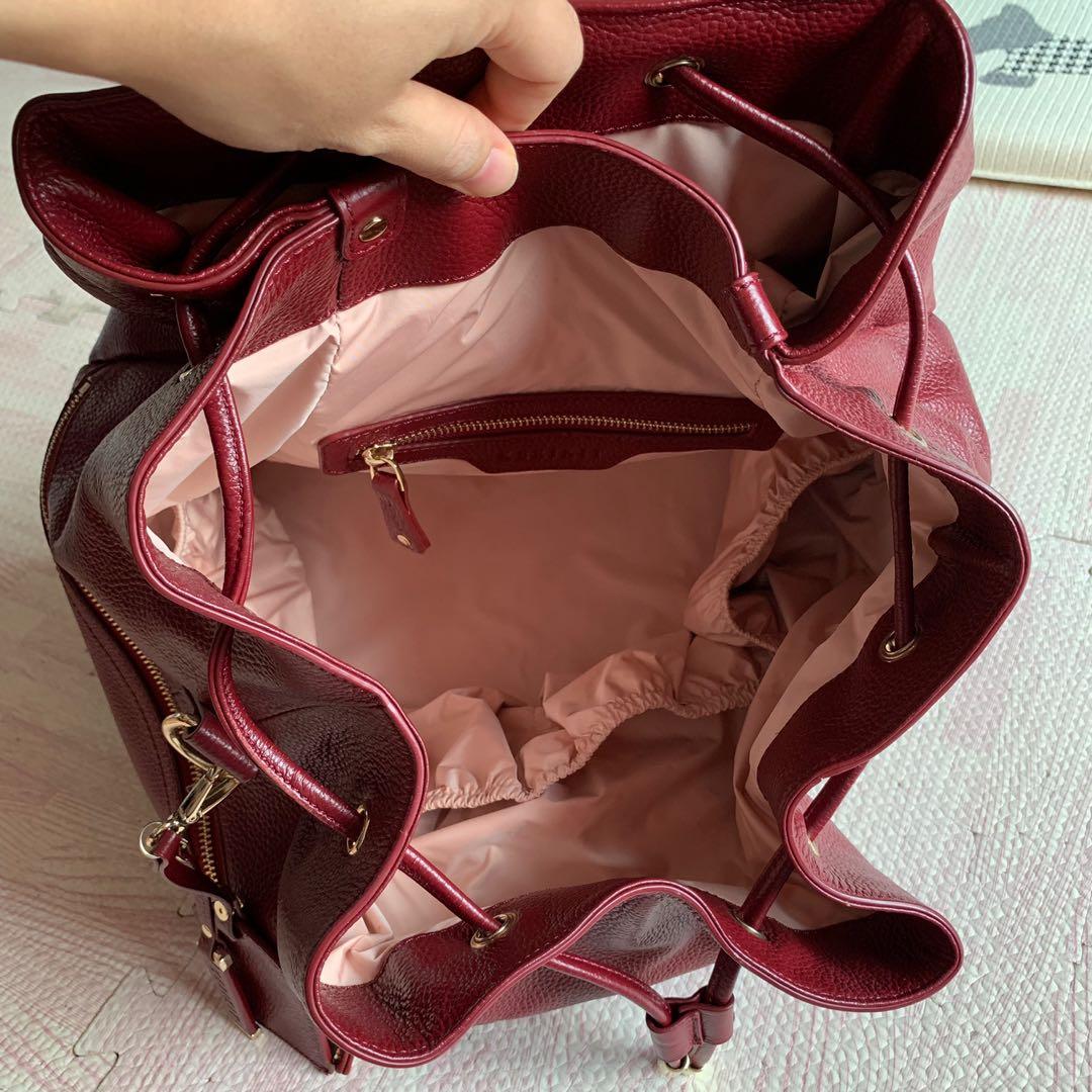 Kerikit Thor Leather Backpack Diaper bag Oxblood