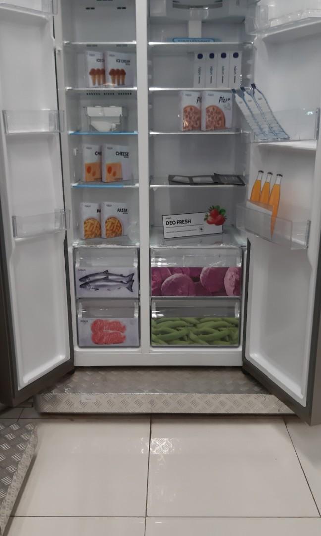 Kulkas Side By Side Aqua Aqr 5751g Ps 528 Liter Didik Elektronik