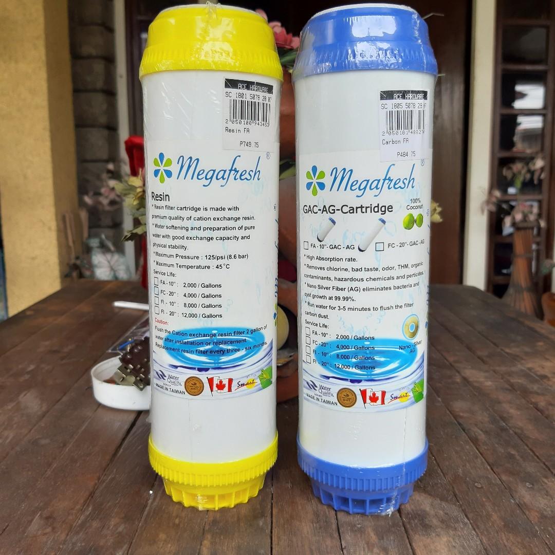 Megafresh Gac Ag Cartridge And Resin Cartridge Filters For Water Purifiers Home Furniture Home Appliances Water Dispensers And Purifiers On Carousell