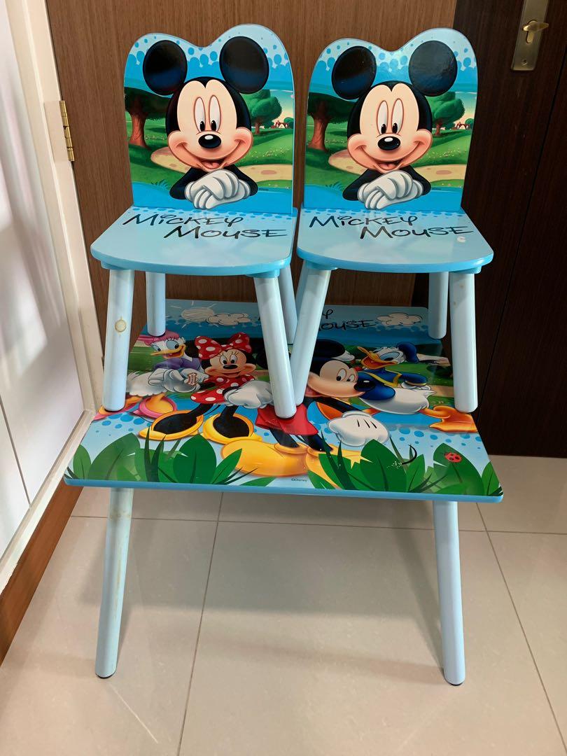 mickey mouse table chair set