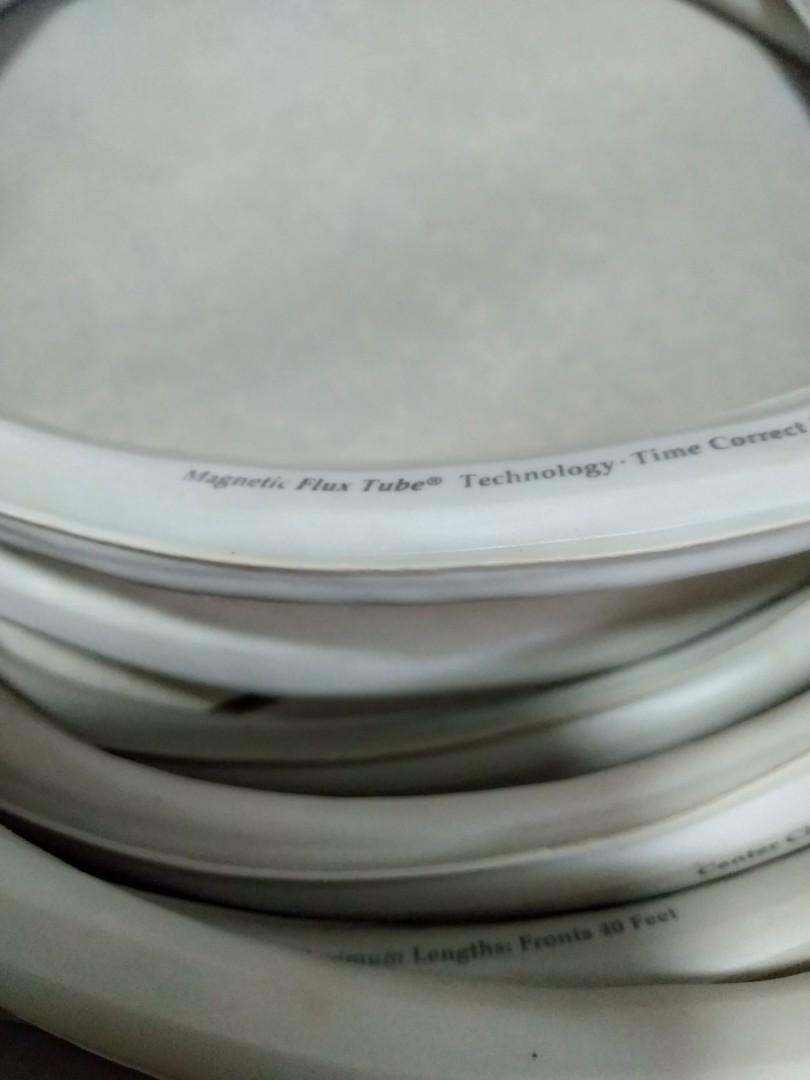 Magnetic flux tube speaker wire clearance