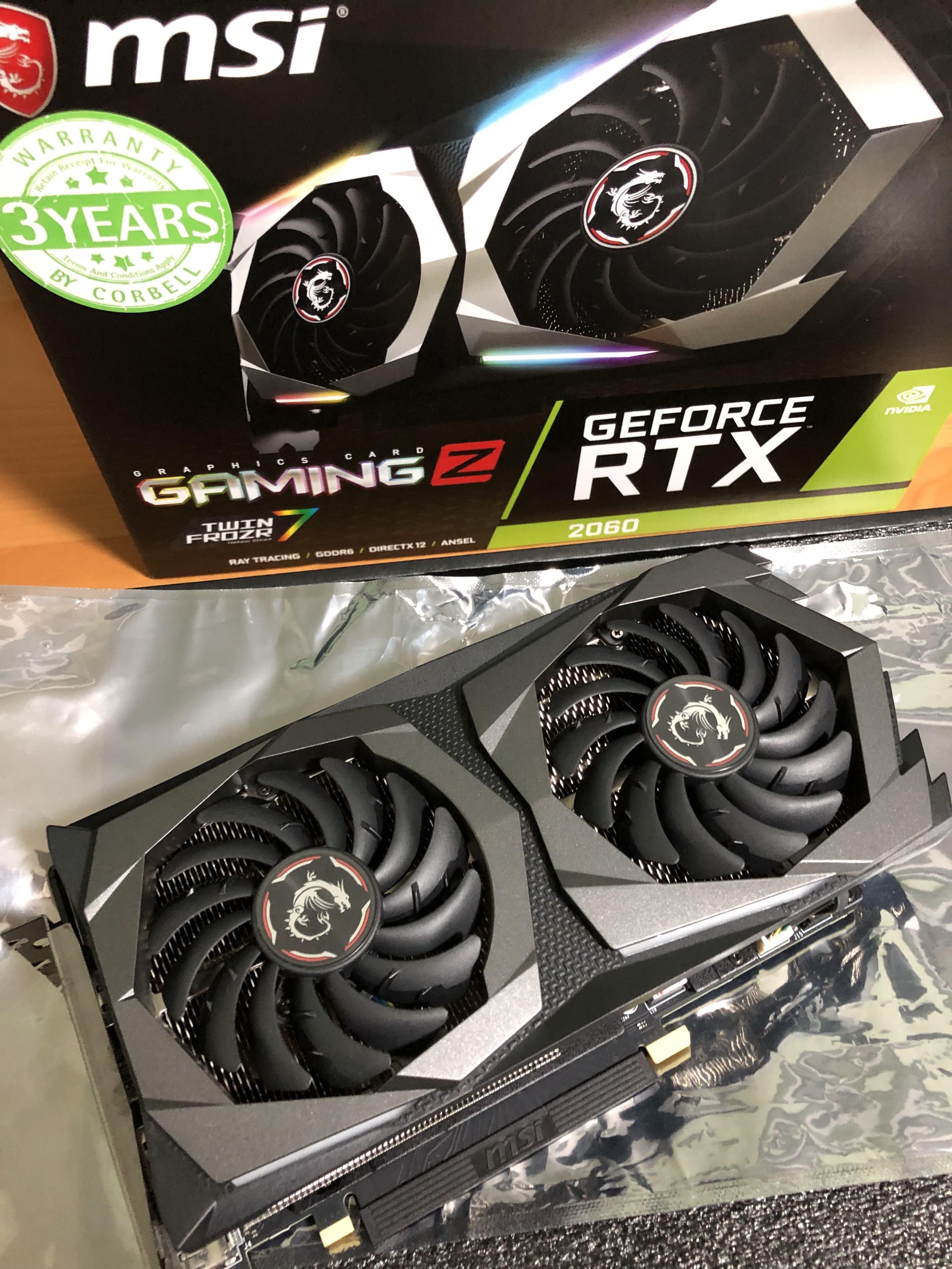 Msi Geforce Rtx 60 Gaming Z 6g Electronics Computer Parts Accessories On Carousell