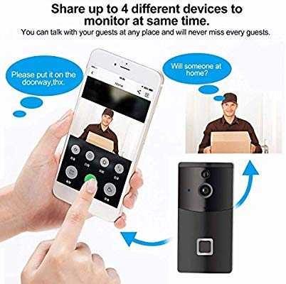Nicam Video Doorbell Smart Door Bell 720P HD Wifi Security Camera with Chime and Battery Live Video and Two way Calling Night Vision PIR Motion