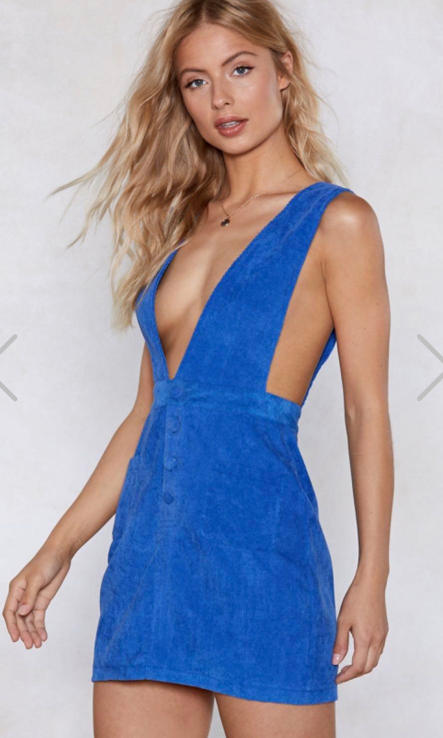 Nastygal Over the top pinafore dress in corduroy Women s Fashion