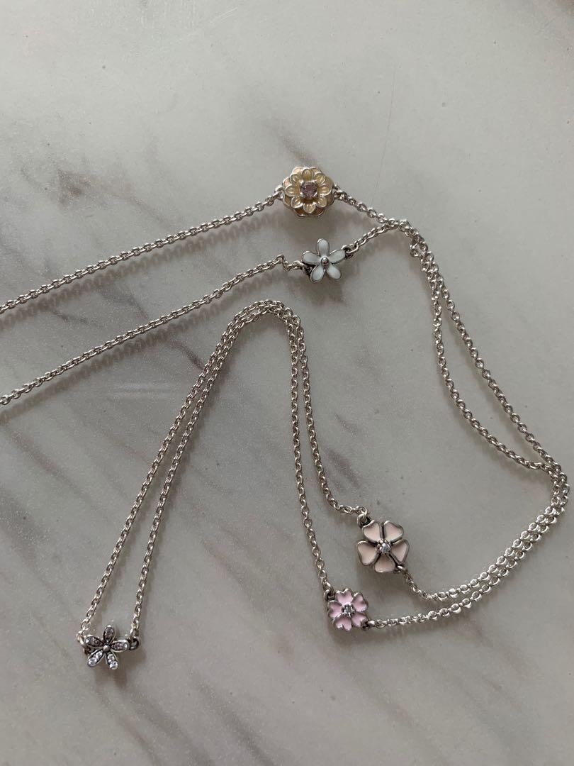 Pandora poetic blooms necklace new arrivals