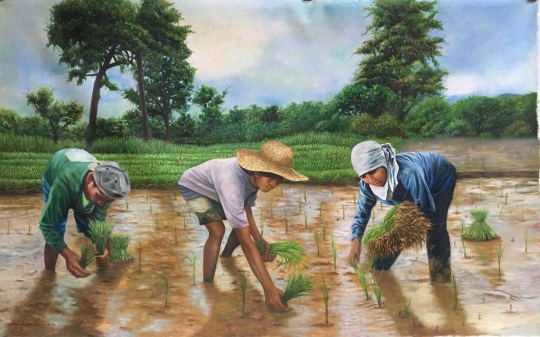 Planting Rice Ivan A Ramos Painting Design Craft Artwork On Carousell