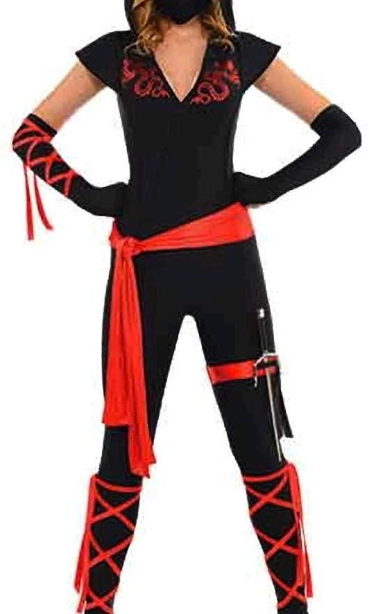 Po Halloween Adult Dragon Fighter Ninja Costume Small 2 4 3 - ninja outfit in roblox