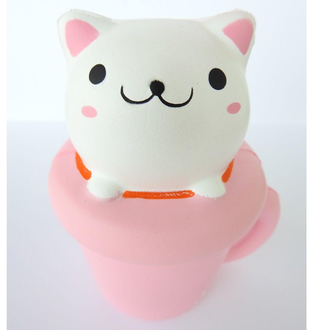 Scented Jumbo Kitty Cat In A Cup Squishy Toys Games Stuffed