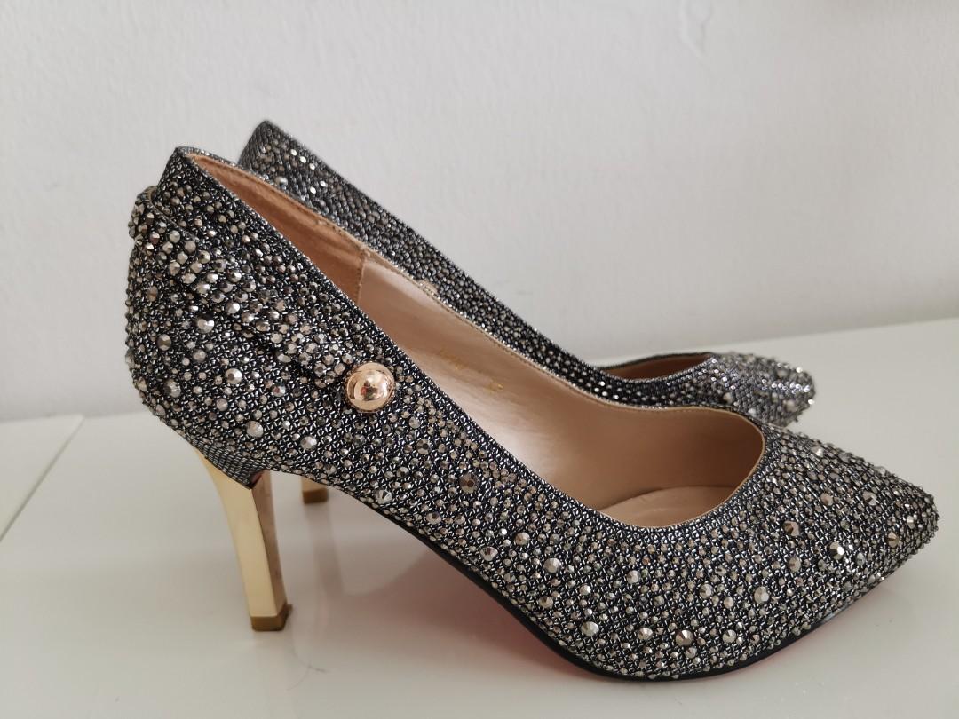 shiny high heels