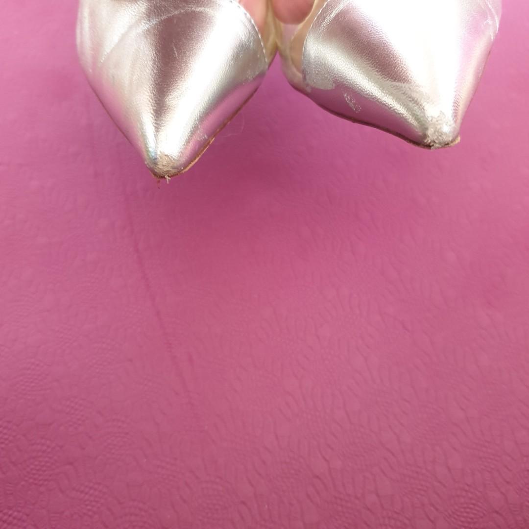 aquazzura silver heels