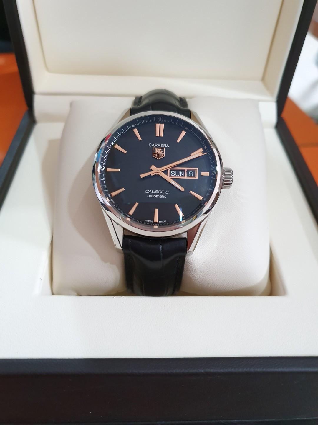 tag heuer carrera calibre 5 rose gold