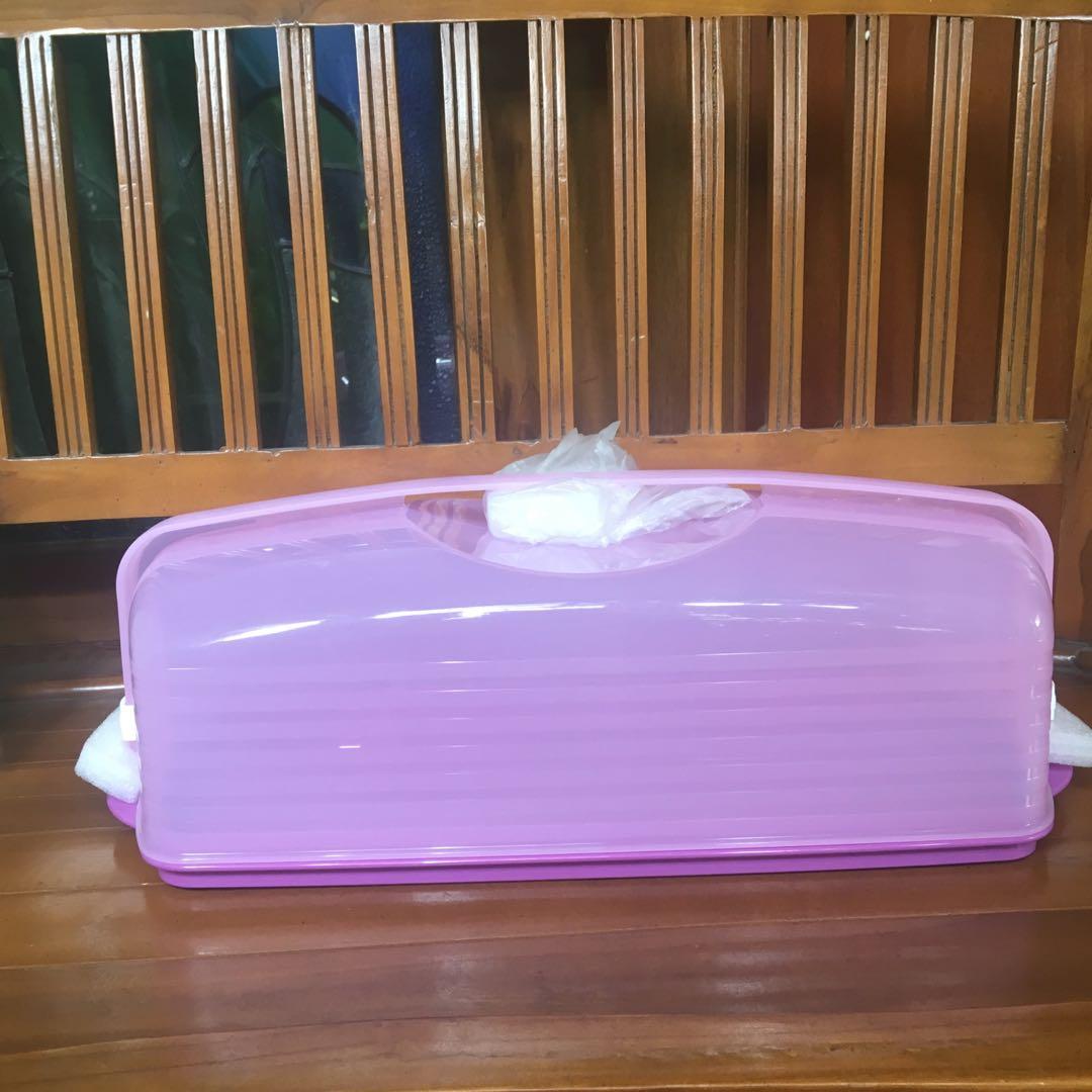 Tupperware Cake Taker Rectangle Ungu Kitchen Appliances On