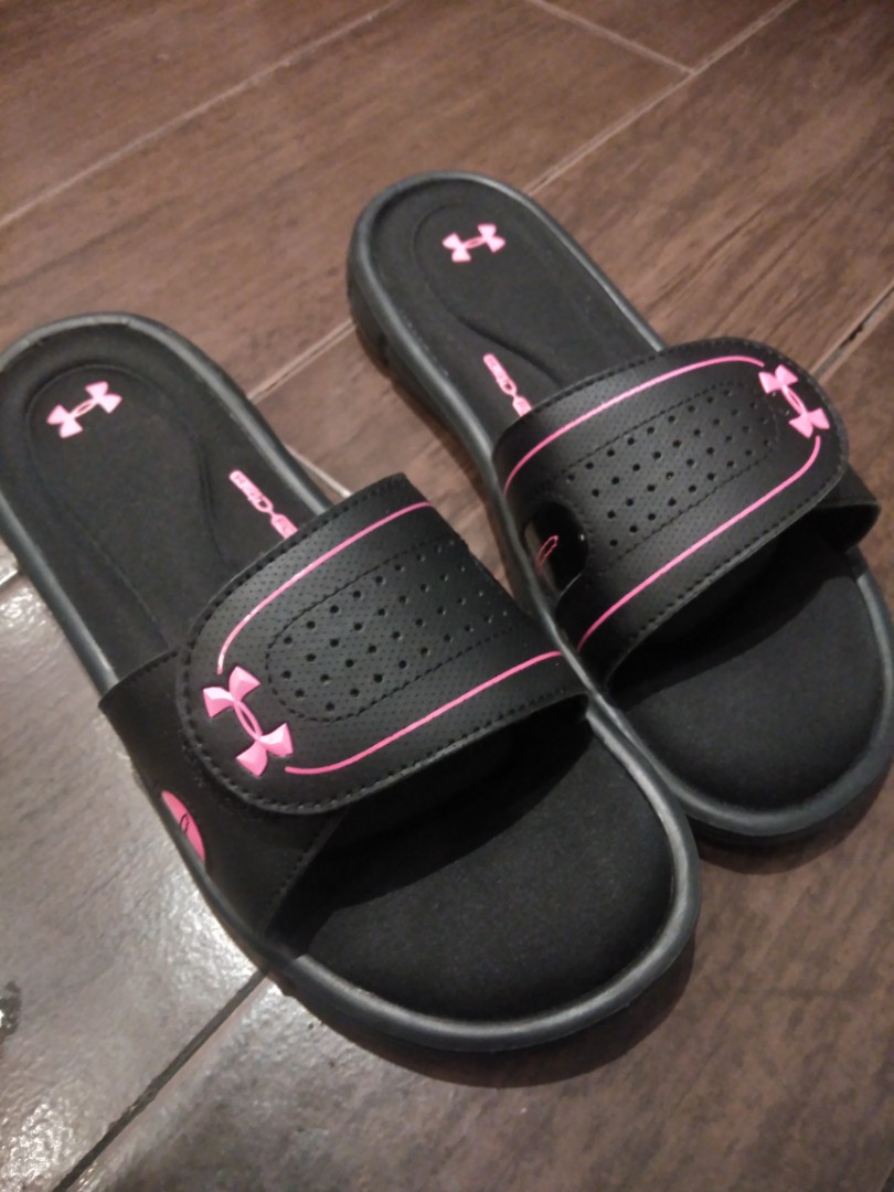 Under armour slippers women store