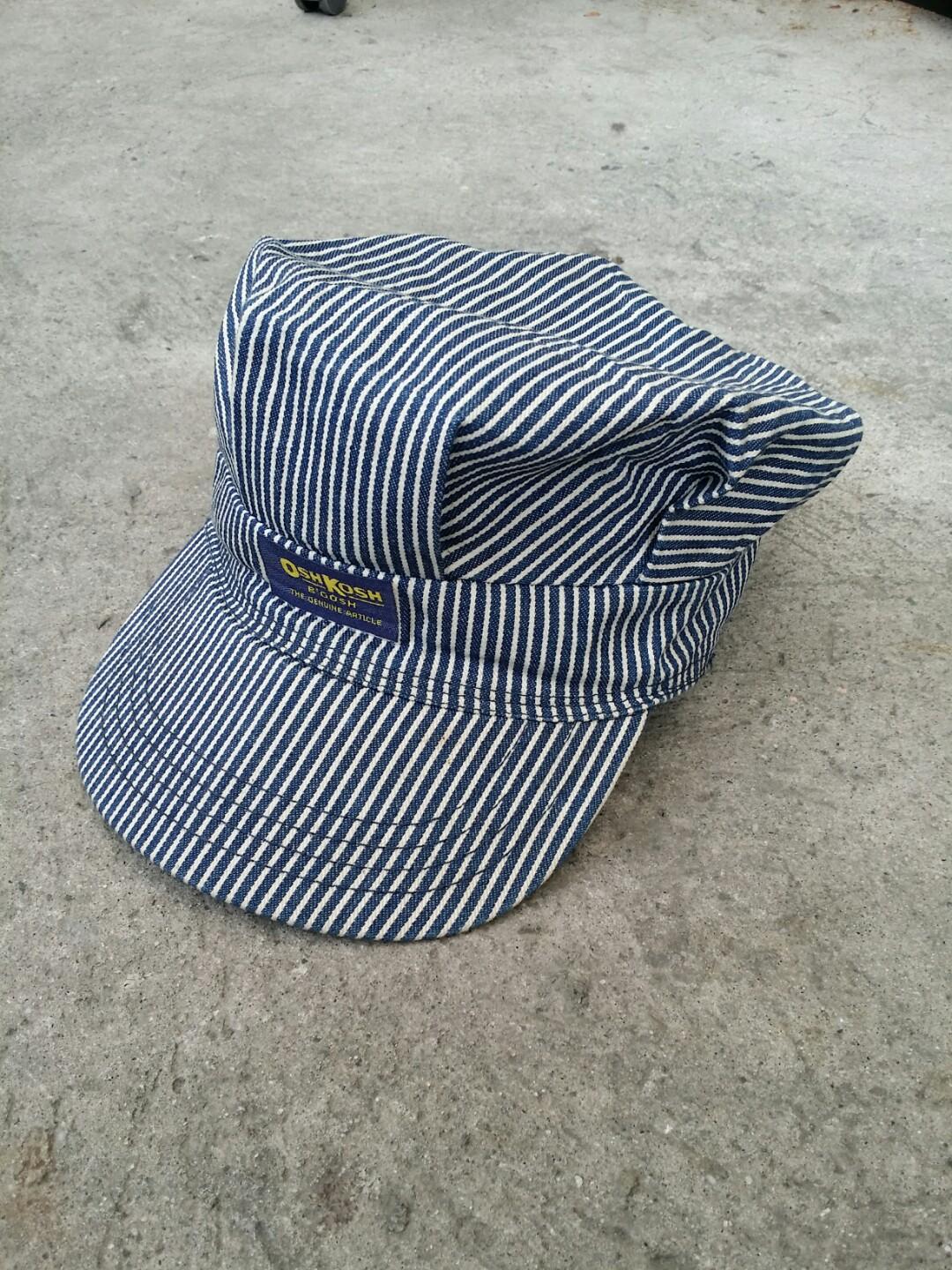 vintage OshKosh hickory engineers cap 