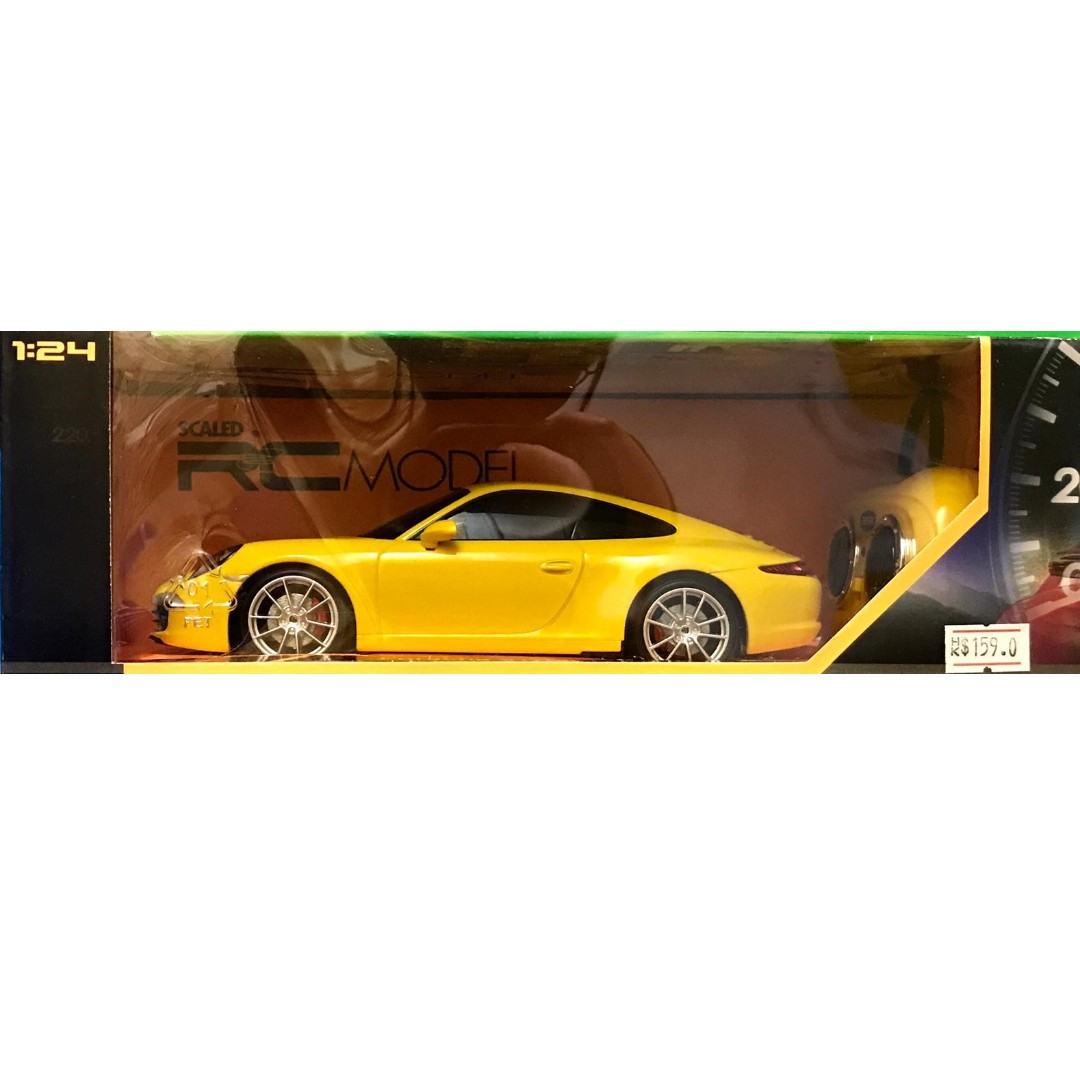 Welly Porsche 911 991 Carrera S 1:34 – Modèle Métal Noir, Portes Ouvrantes, 11 Cm
