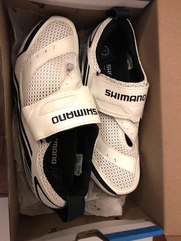shimano white cycling shoes