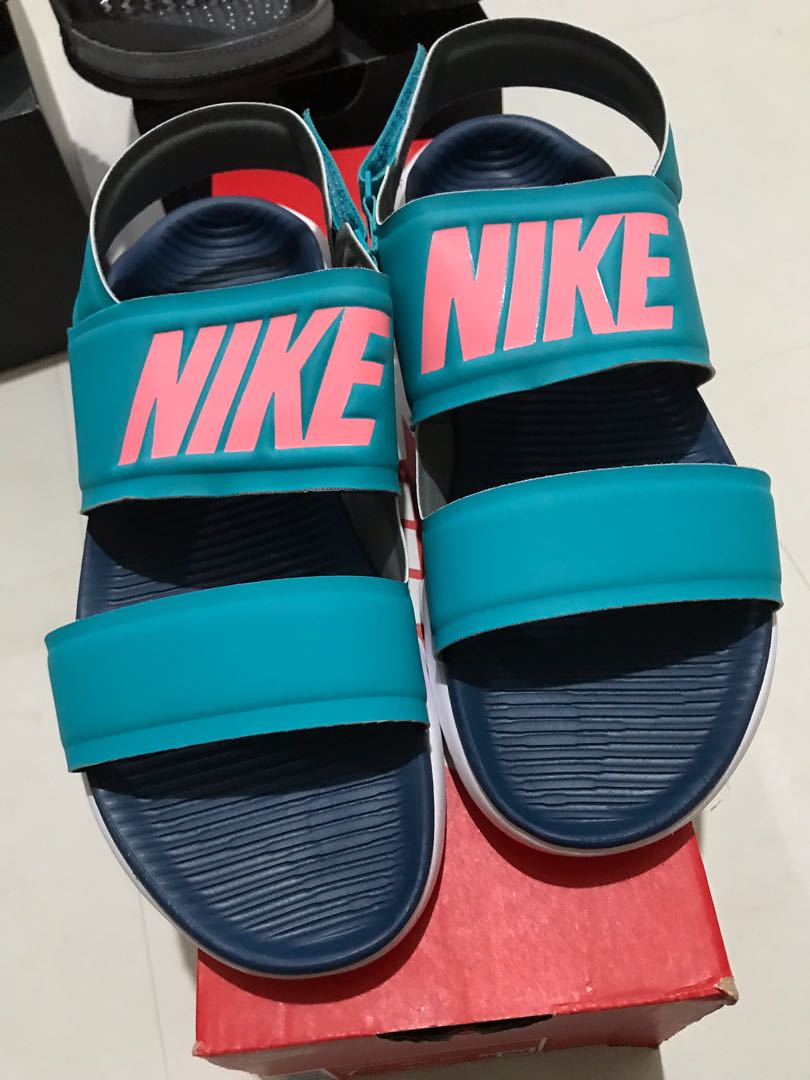 blue nike tanjun sandals