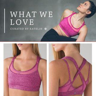 Lululemon Get Down Bra In Rio Mist Pink Paradise Size 6
