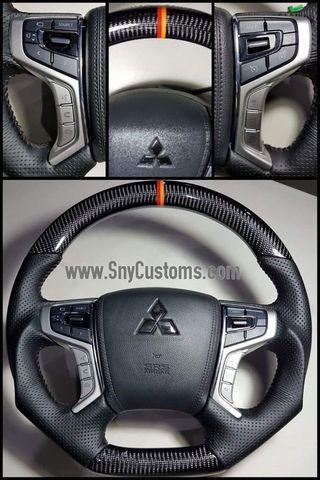 Montero Triton Strada RalliART Carbon Fiber Steering Wheel airbags Audio remote
