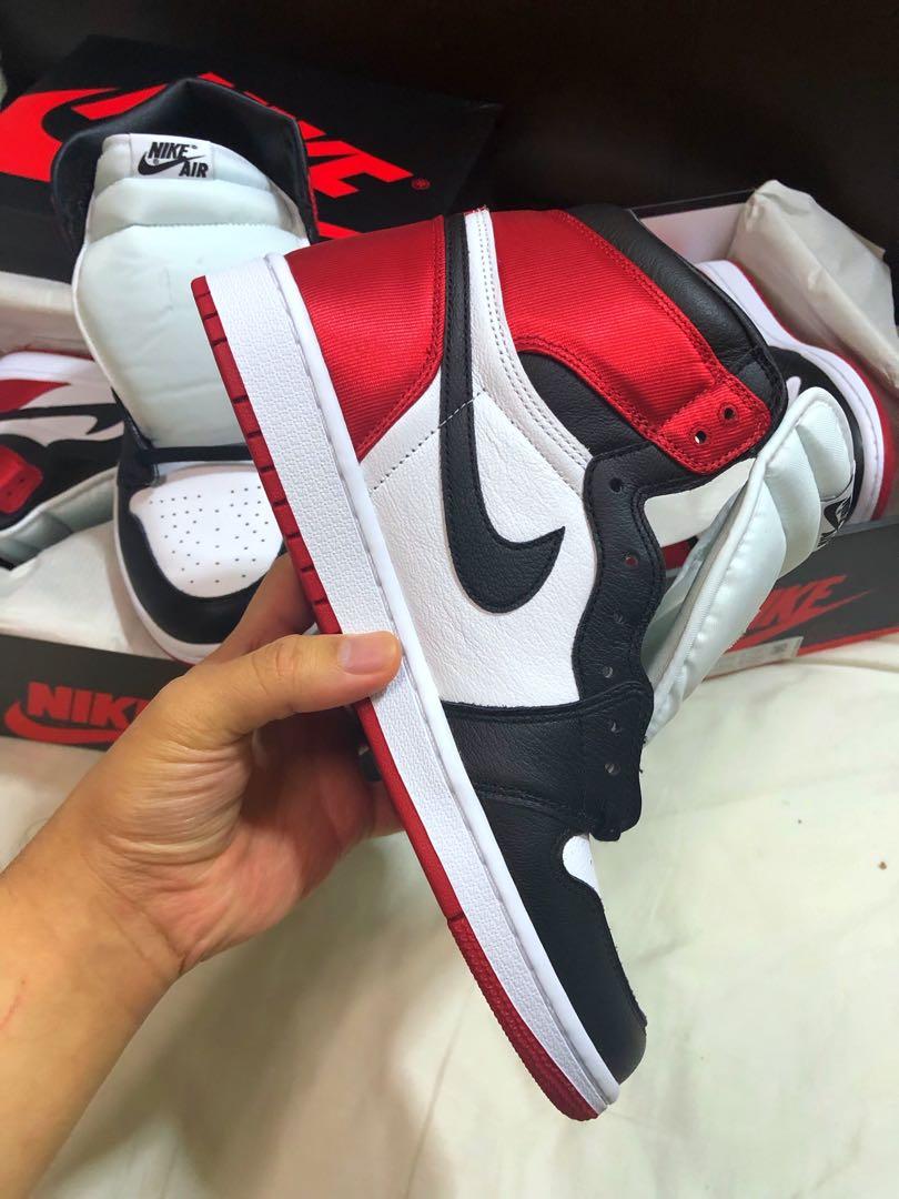 jordan satin black toe