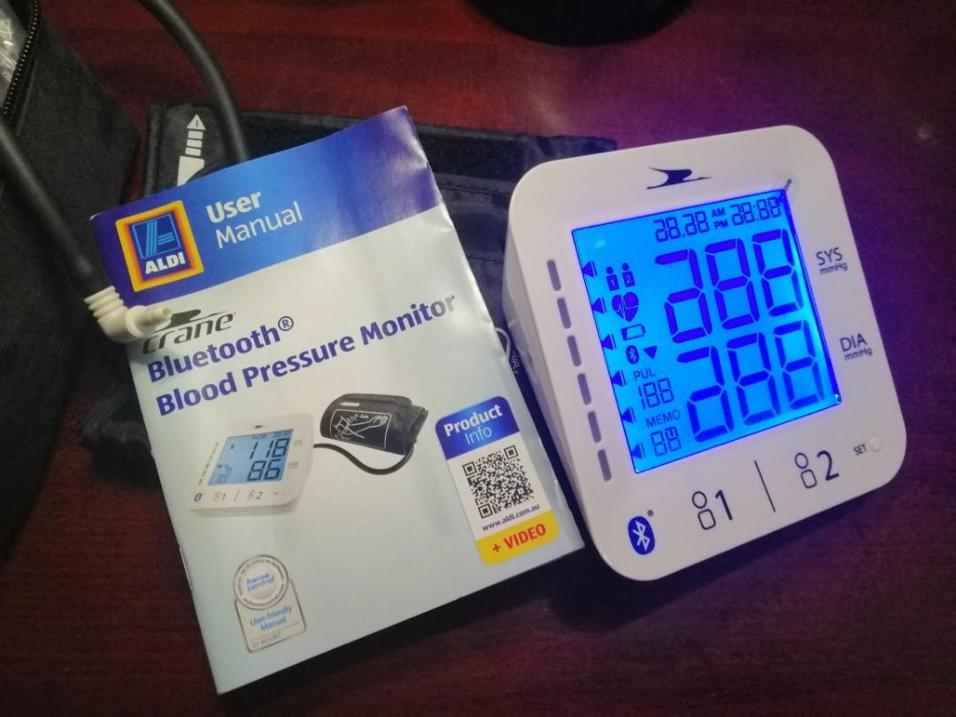 ALDI Crane Bluetooth Blood Pressure Monitor Computers Tech