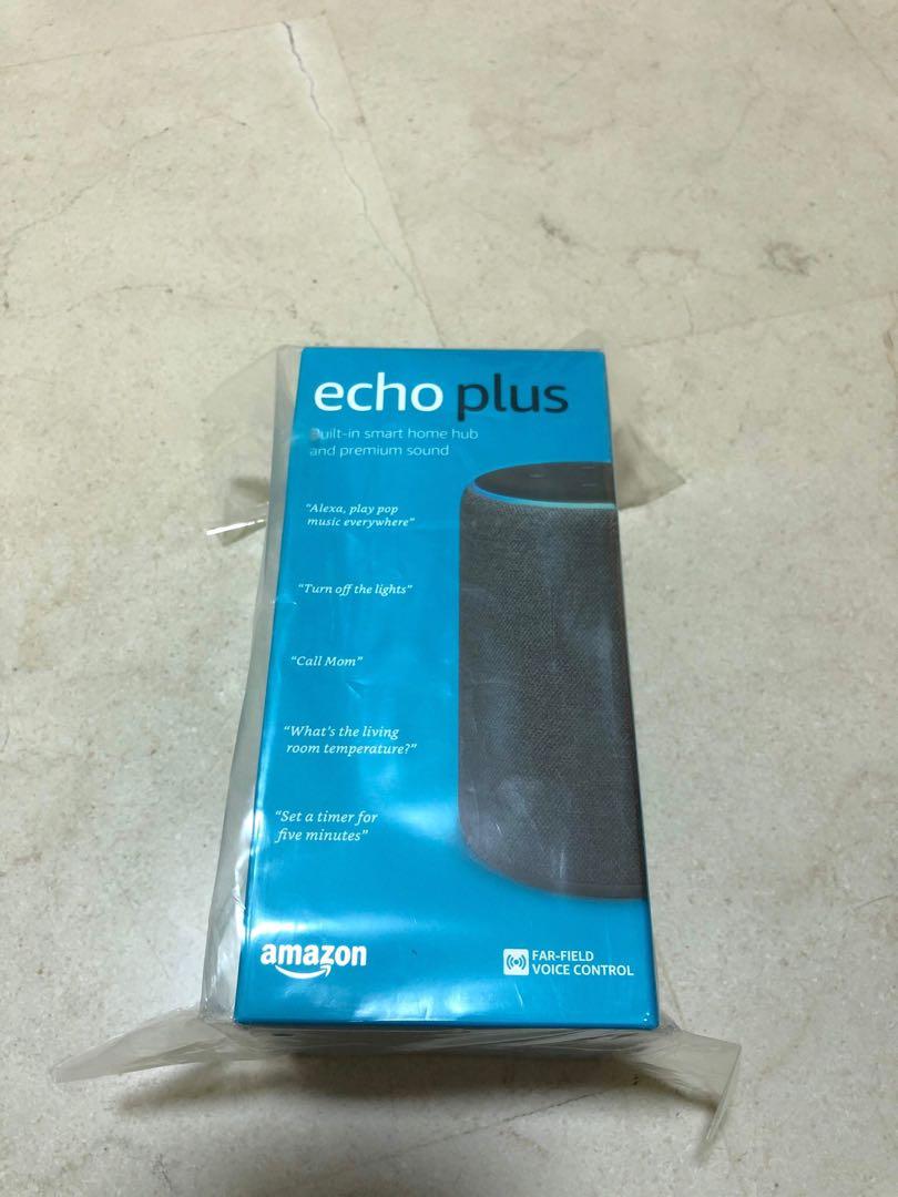 Echo (Plus) 2nd Generation (New/sealed) (Lowest price in  Singapore)(No need useless coupons), TV & Home Appliances, TV &  Entertainment, TV Parts & Accessories on Carousell