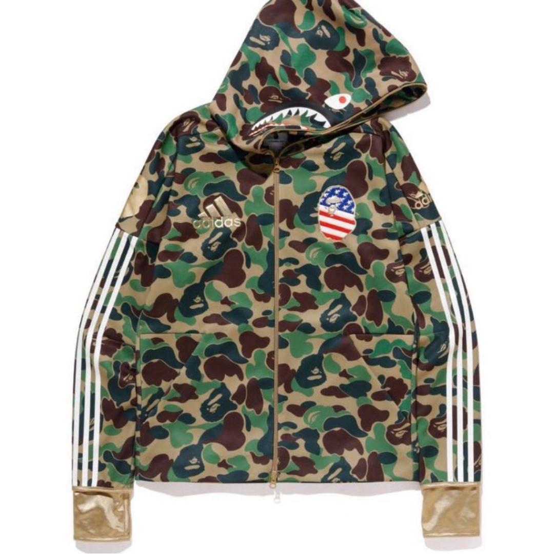 bape x adidas sb shark hoodie