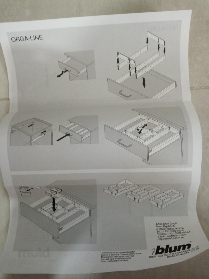 Blum Orga Line Kitchen Drawer Organizer Tray Furniture Shelves