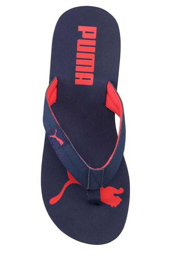 Puma red blue flip flops online