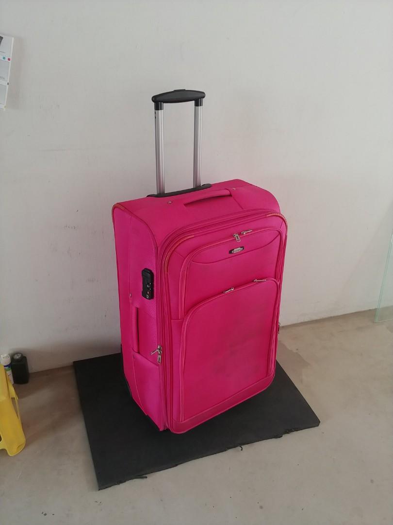 Pink colour online suitcase