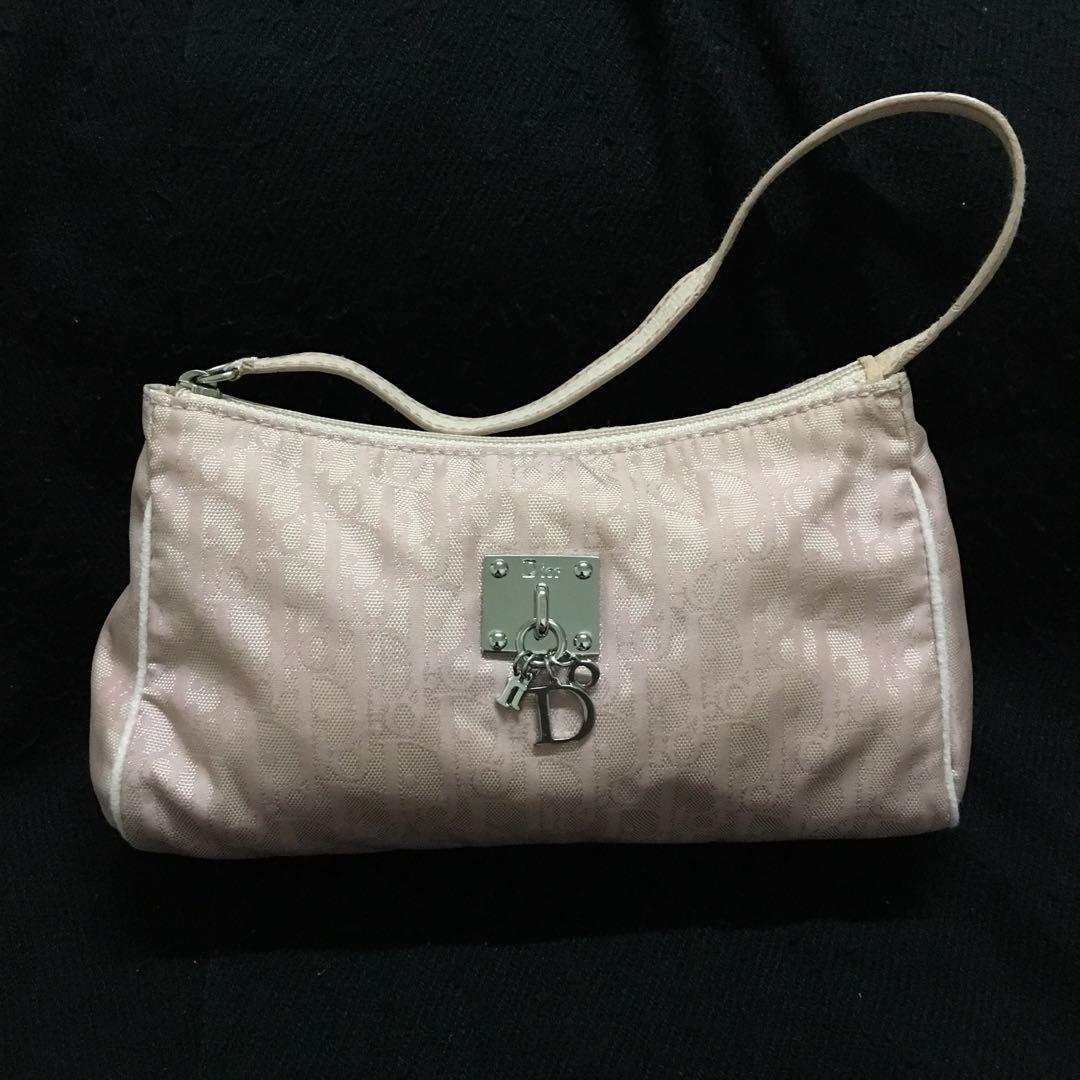 Christian Dior Pink Monogram Pochette Bag Luxury Bags Wallets