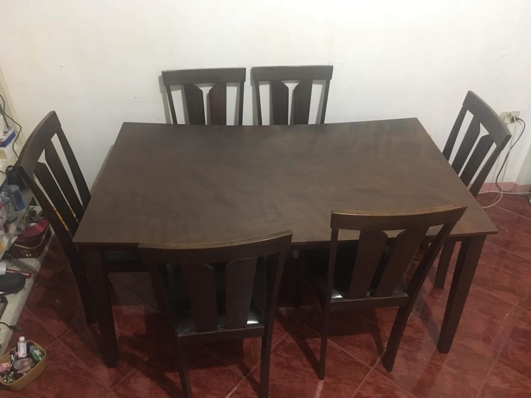 Dining Table Malaysian Wood Home Furniture Furniture Fixtures Tables Chairs On Carousell