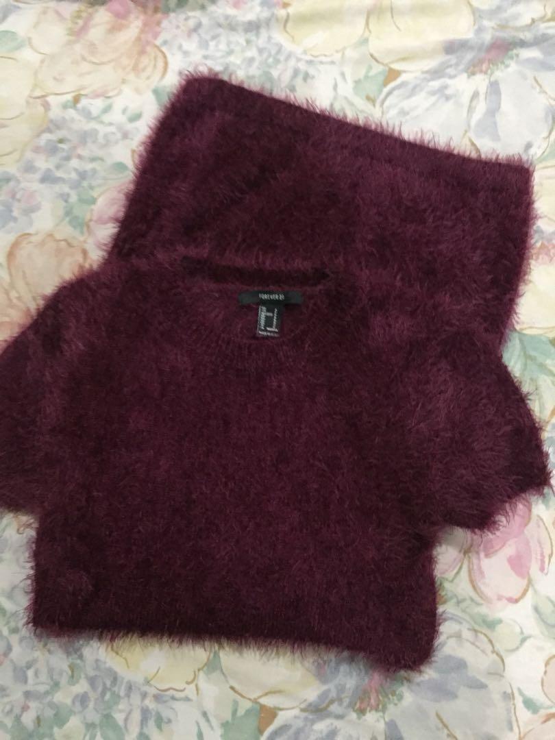 fuzzy knit sweater dress