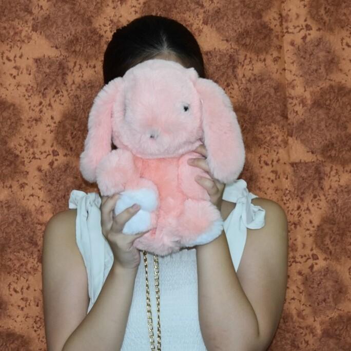 fluffy pink bunny