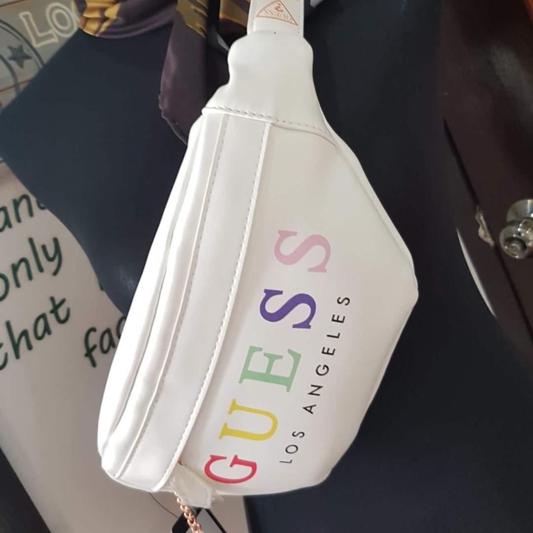 Guess white belt bag 2025